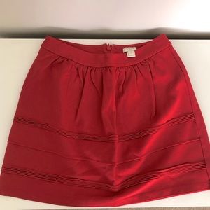 J. Crew Factory Stretch Mini Skirt - Red